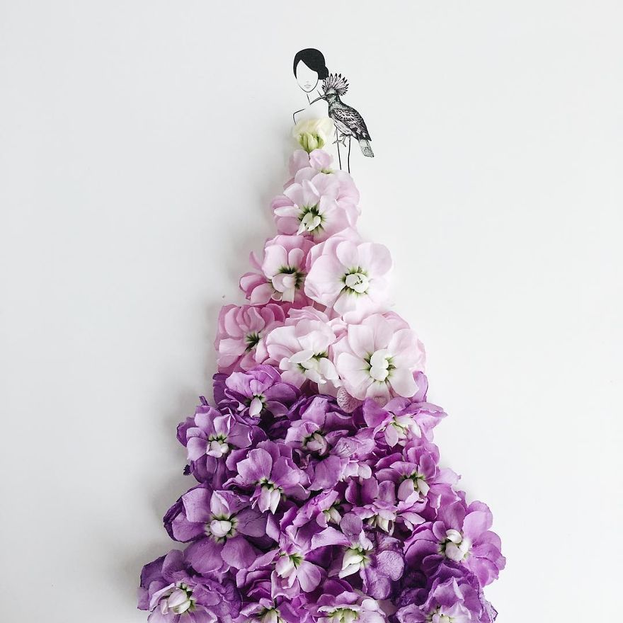 I Created An Illustrated Alter Ego Sassy Du Fleur, Out Of Petals