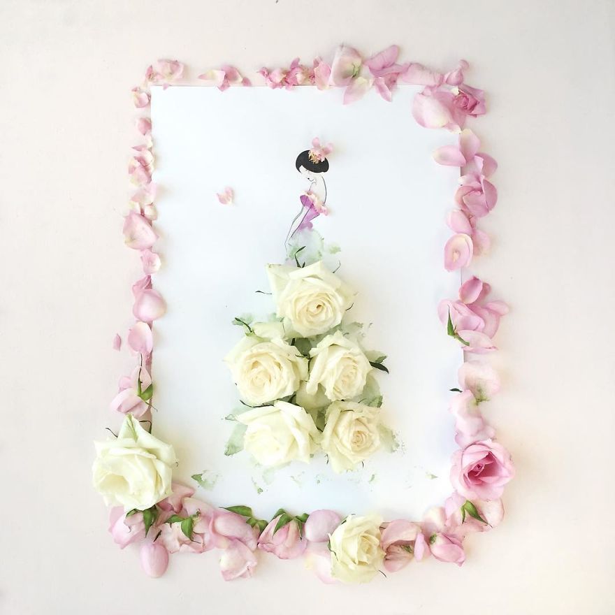 I Created An Illustrated Alter Ego Sassy Du Fleur, Out Of Petals