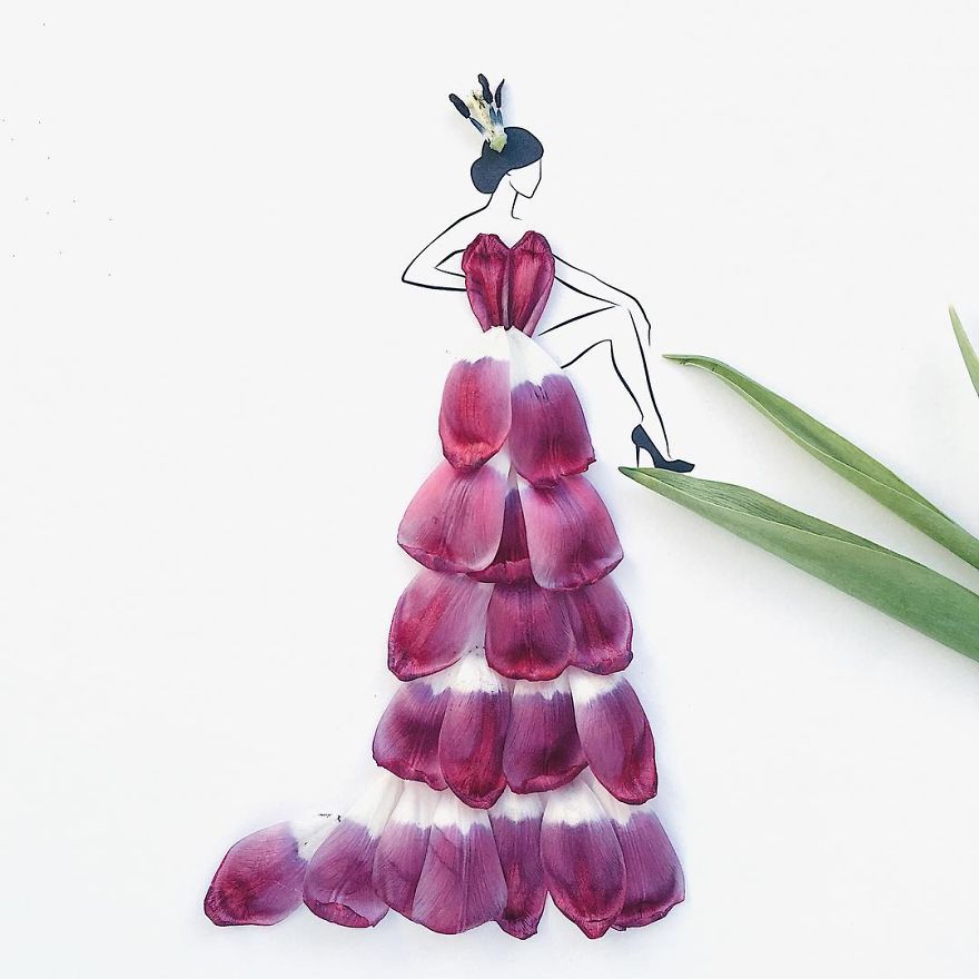 I Created An Illustrated Alter Ego Sassy Du Fleur, Out Of Petals