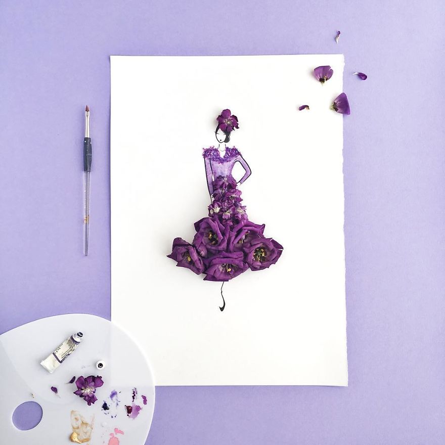 I Created An Illustrated Alter Ego Sassy Du Fleur, Out Of Petals