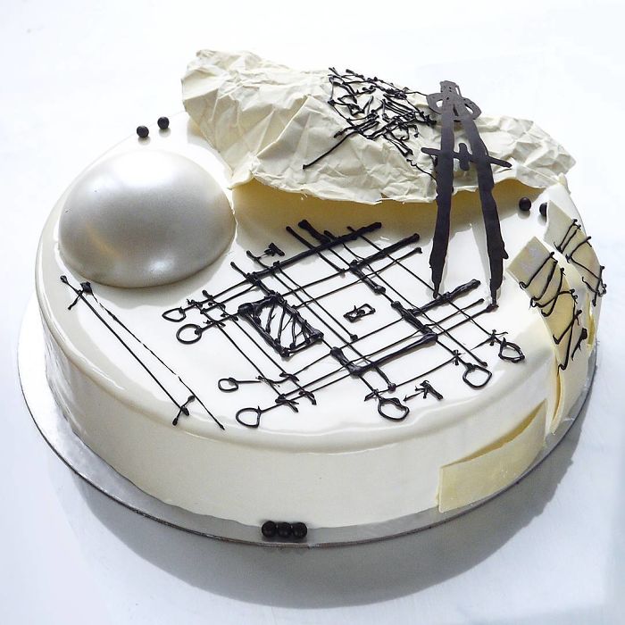 I Draw And Create My Own Chocolate World On The Mirror Glaze