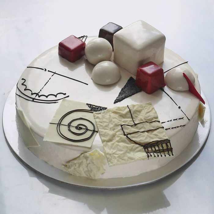 I Draw And Create My Own Chocolate World On The Mirror Glaze