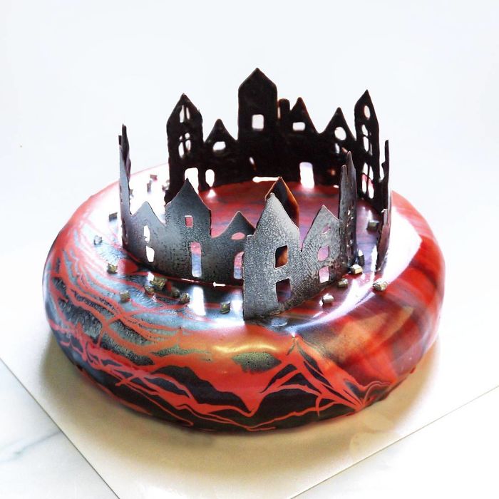 I Draw And Create My Own Chocolate World On The Mirror Glaze