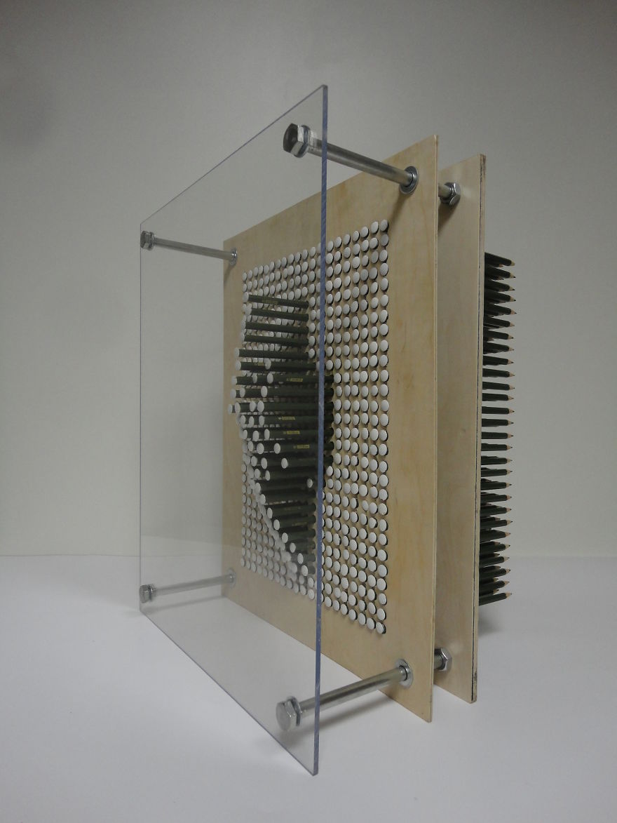 I Made This Art Project Using 560 Pencils