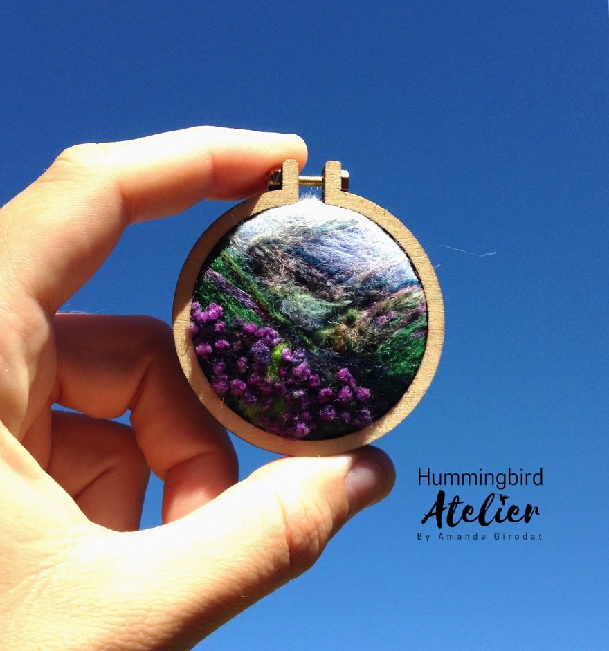 Scottish Highlands Needle Felt Mini Hoop