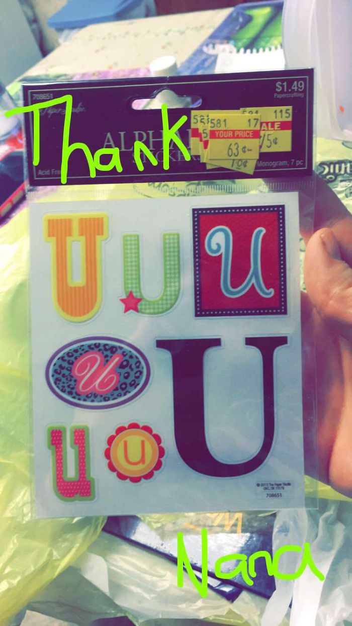 My Nana Bought Me These Stickers Because They Were On Sale.