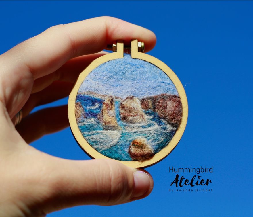 12 Apostles, Australia Needle Felt Mini Hoop