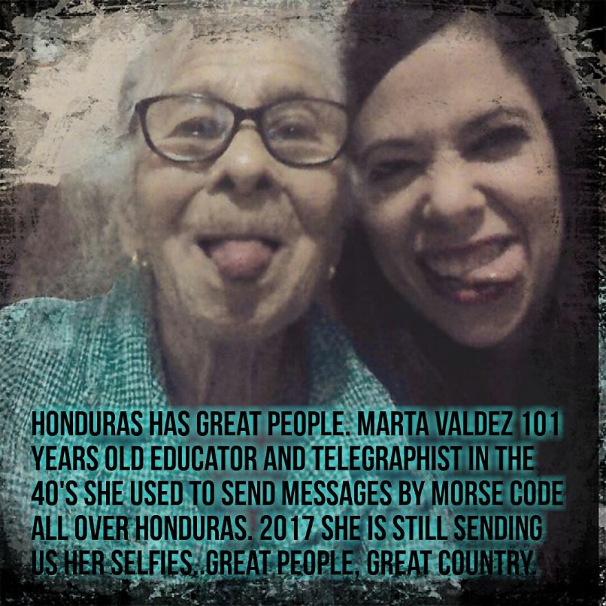 Telegraphist And Educator From Honduras Sending Selfies At 101 Year Old. Telegraphist And Educator From Honduras Sending Selfies At 101 Year Old.