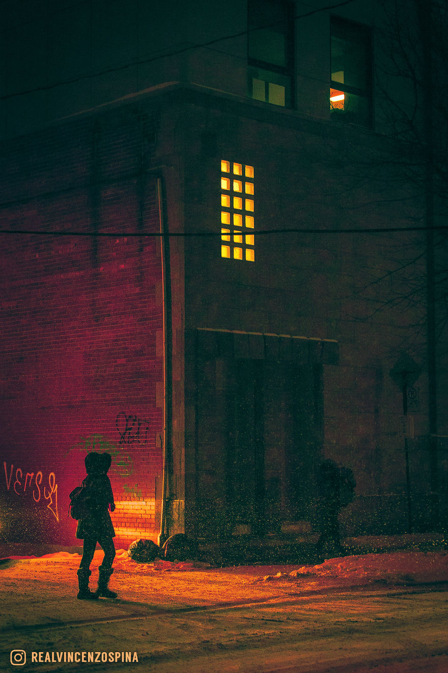 I Photographed A Snowy Montreal Night