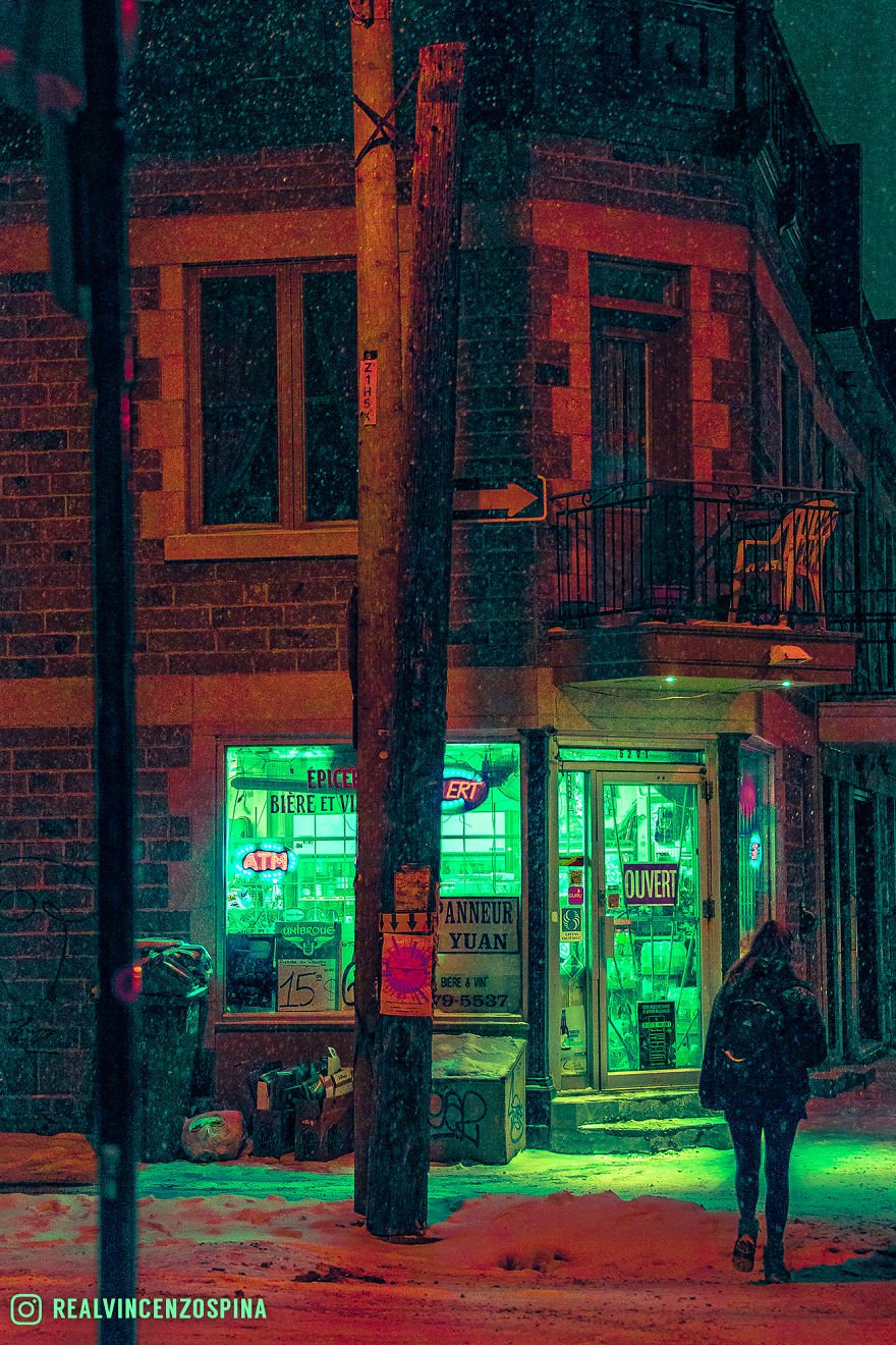 I Photographed A Snowy Montreal Night