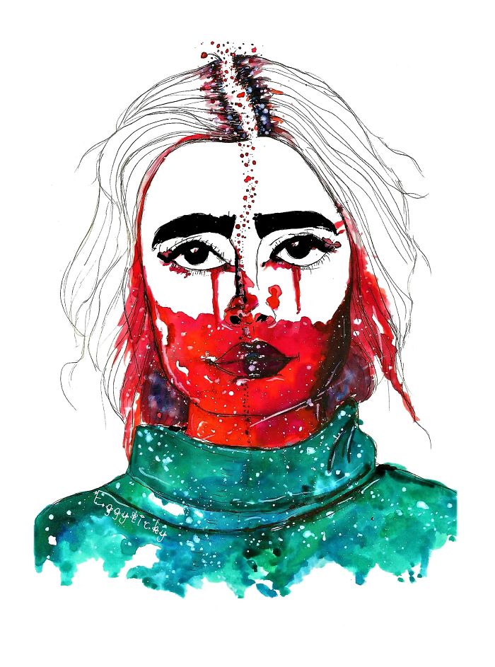 Celestial Beauties In Watercolour And Ink.