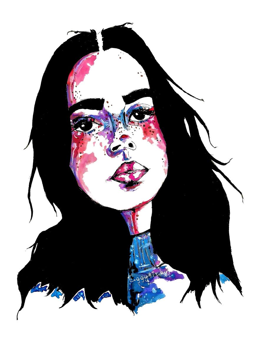 Celestial Beauties In Watercolour And Ink.