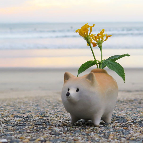 Shiba Inu Single-Flower Vase