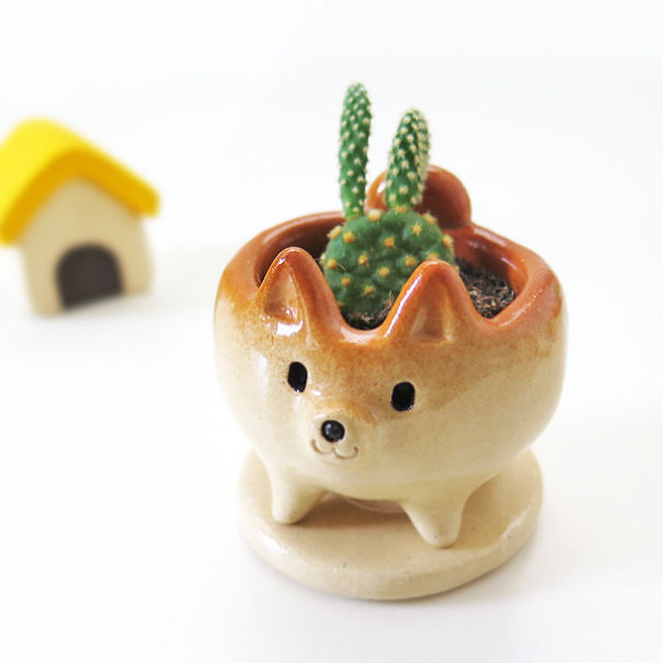 Shiba Inu Flower Pot