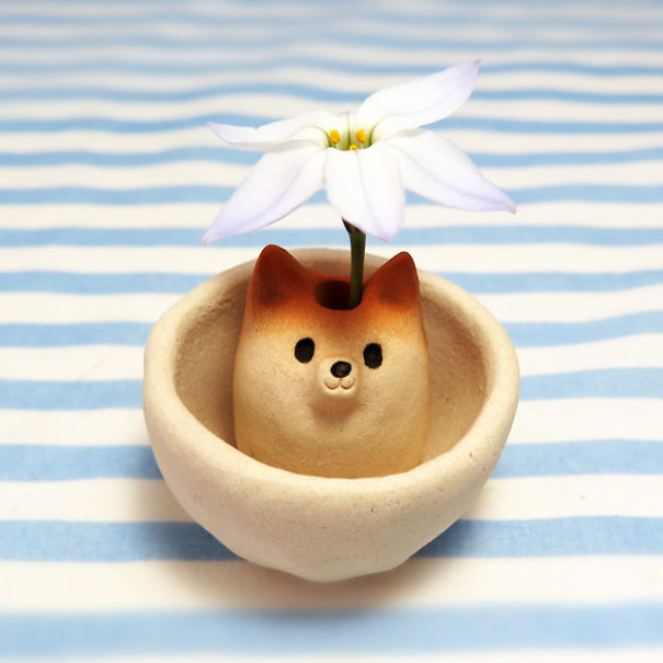 Shiba Inu Single-Flower Vase