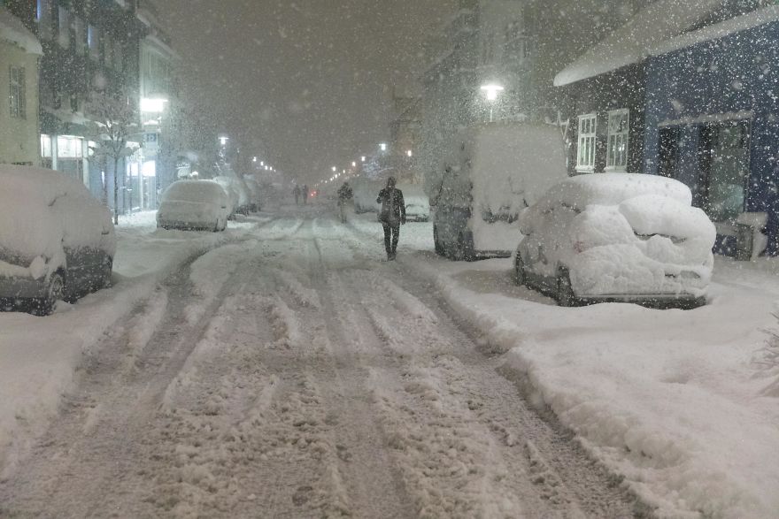 Reykjavik Snowstorm Photos