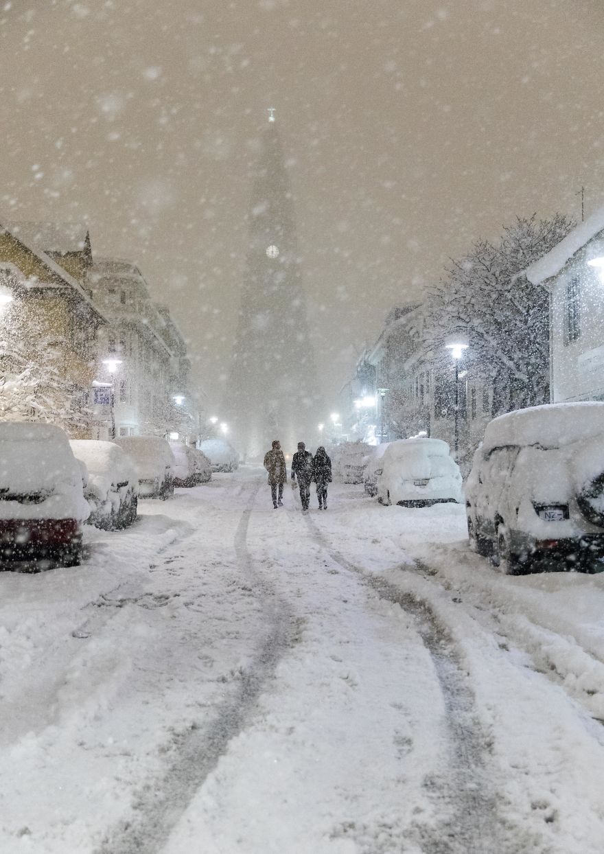 Reykjavik Snowstorm Photos