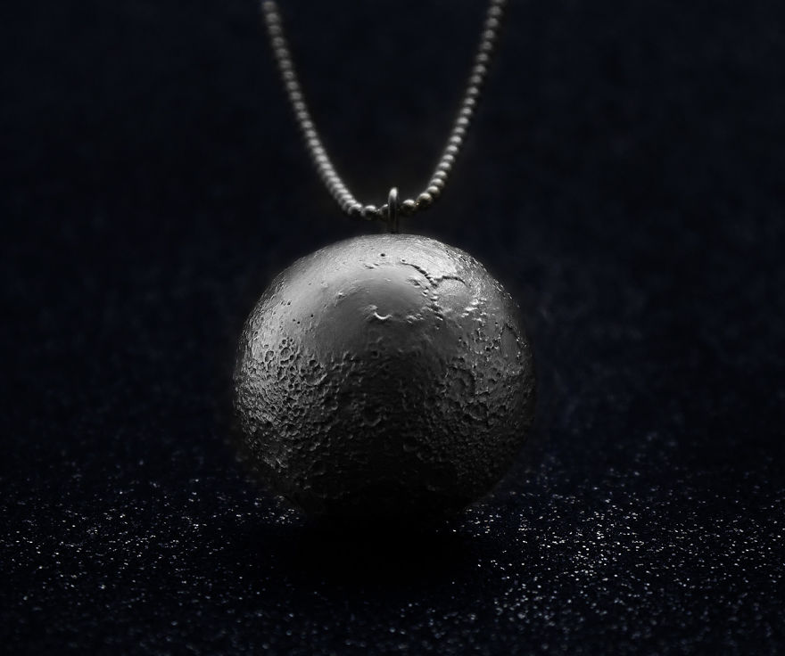 Using Nasa's Topographically Accurate Moon Maps, My Friend Created This Jewelry Using Nasa's Topographically Accurate Moon Maps, My Friend Created This Jewelry