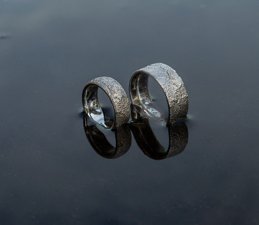 Using Nasa's Topographically Accurate Moon Maps, My Friend Created This Jewelry