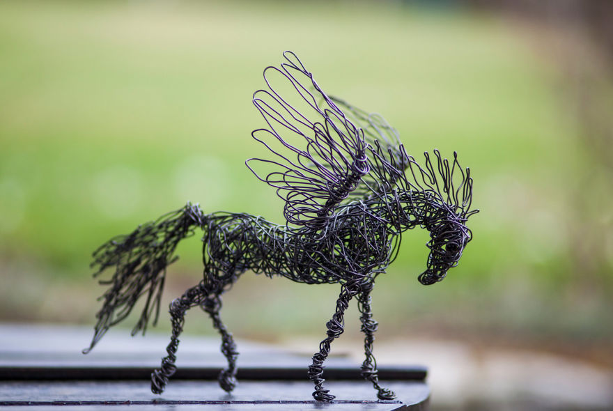 I Create Animal Sculptures Using Wire To Spread Awareness About Our Endangered Nature