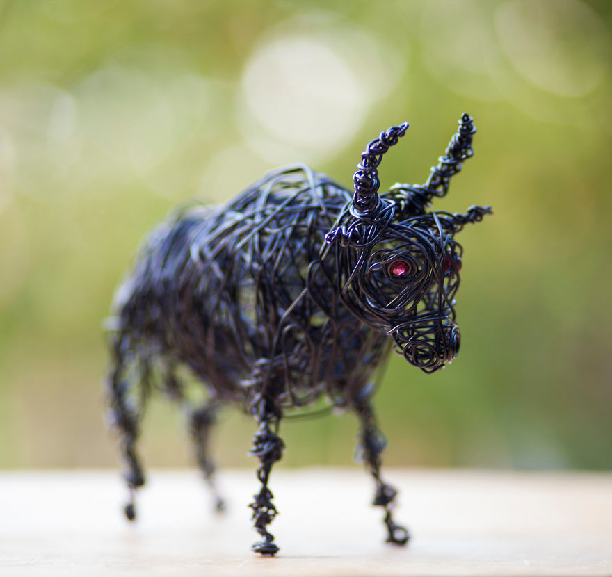 I Create Animal Sculptures Using Wire To Spread Awareness About Our Endangered Nature