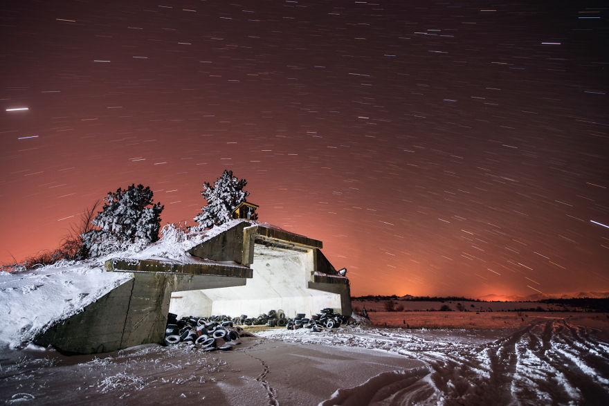 Otherworldly Night Version Of Yugoslavian Monuments In Serbia Otherworldly Night Version Of Yugoslavian Monuments In Serbia