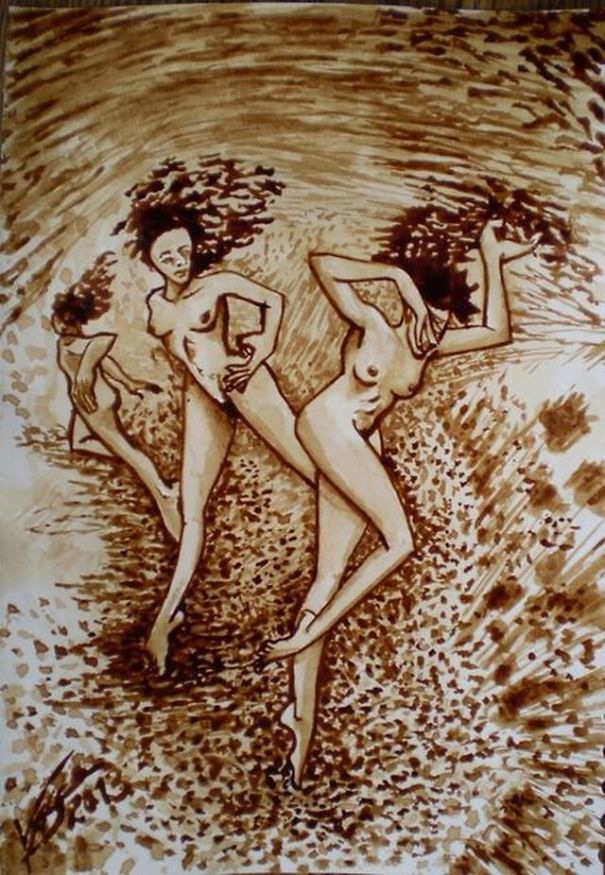 I Use Cofee To Paint My Vertigo And Delusions