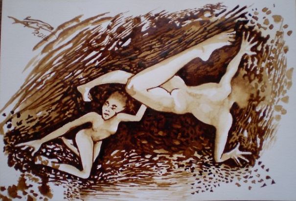 I Use Cofee To Paint My Vertigo And Delusions