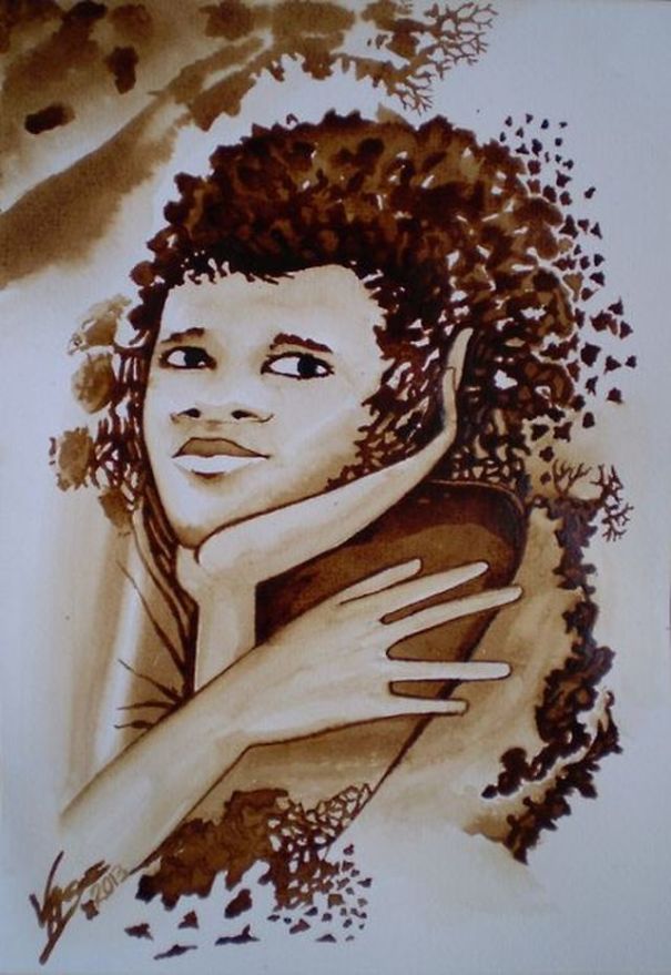 I Use Cofee To Paint My Vertigo And Delusions