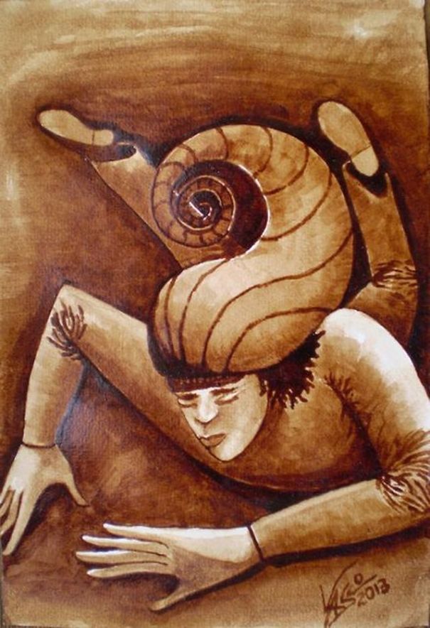 I Use Cofee To Paint My Vertigo And Delusions