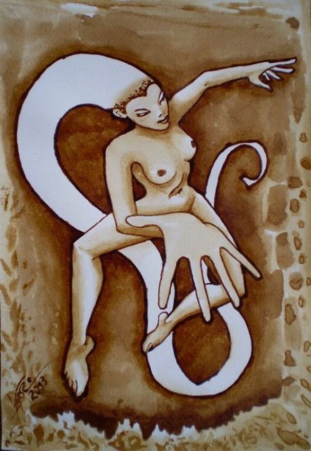 I Use Cofee To Paint My Vertigo And Delusions