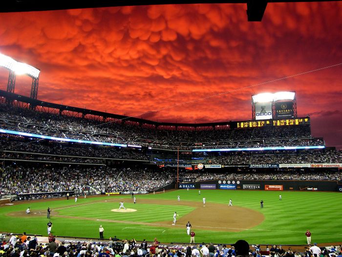 Sky Over Citifield After Intense Storm Before Game