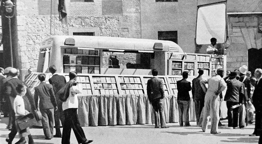 Bookmobile In Madrid Spain