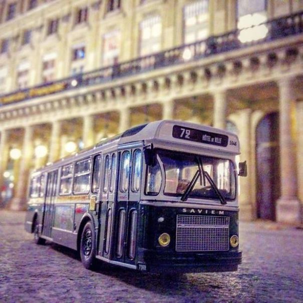 A Night Guard At The Louvre Takes Photos Of His Model Cars Between Shifts A Night Guard At The Louvre Takes Photos Of His Model Cars Between Shifts