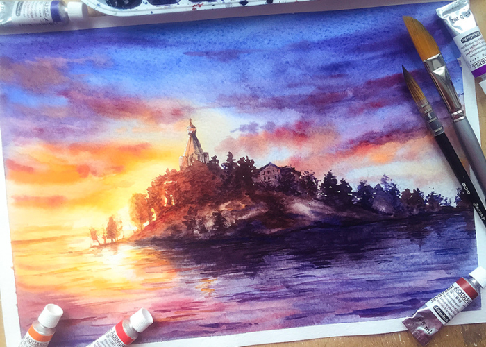 I Paint Architectural Landscapes Of Russian Cities Using Watercolours