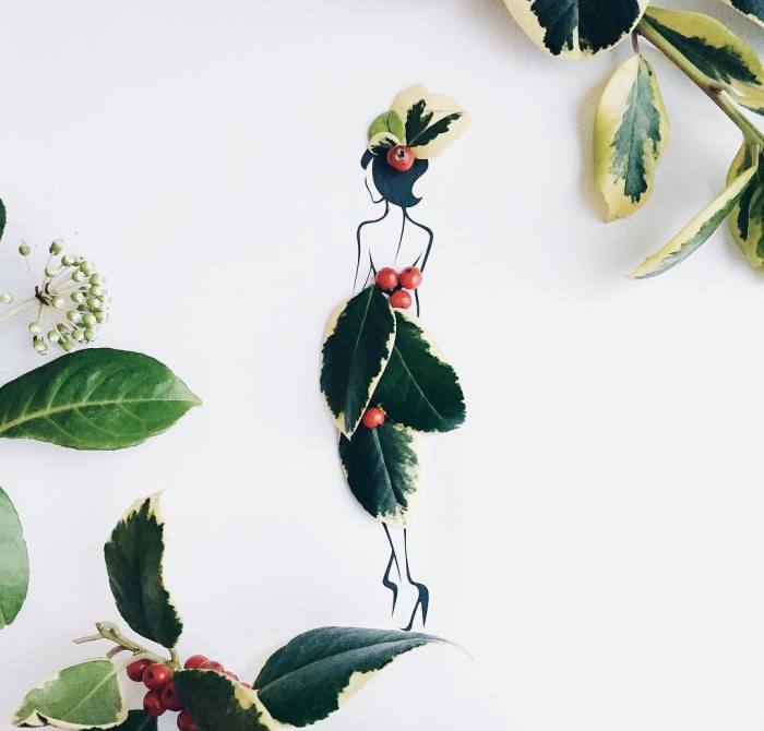 I Created A Fashionable Alter Ego For Myself Using A Pen And Some Flowers