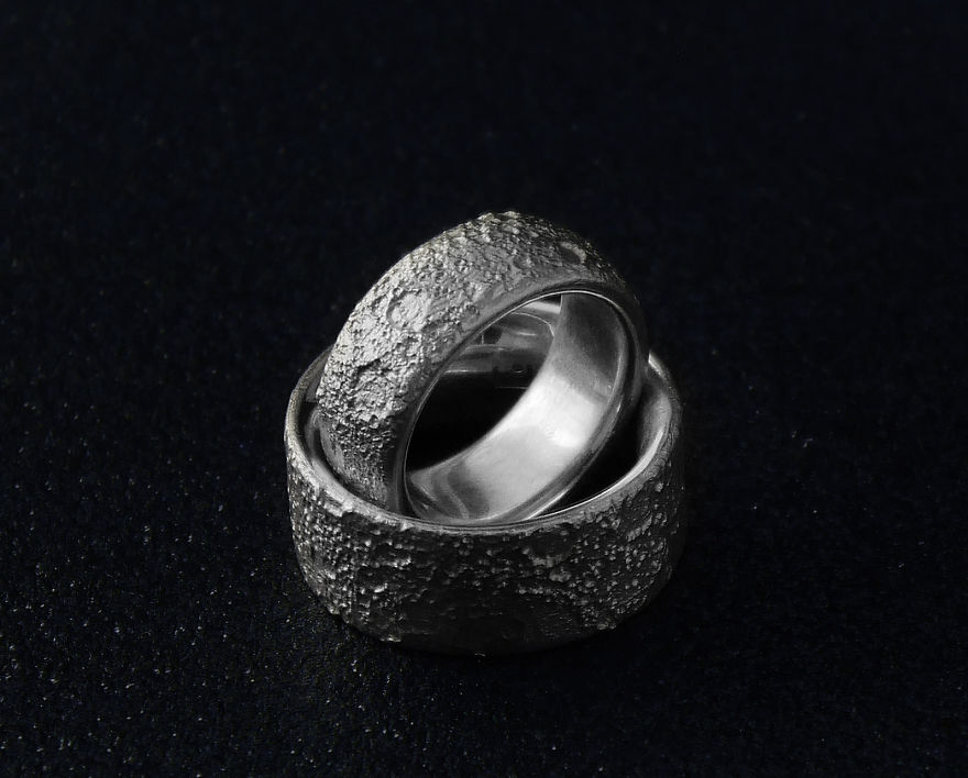 Using Nasa's Topographically Accurate Moon Maps, My Friend Created This Jewelry Using Nasa's Topographically Accurate Moon Maps, My Friend Created This Jewelry