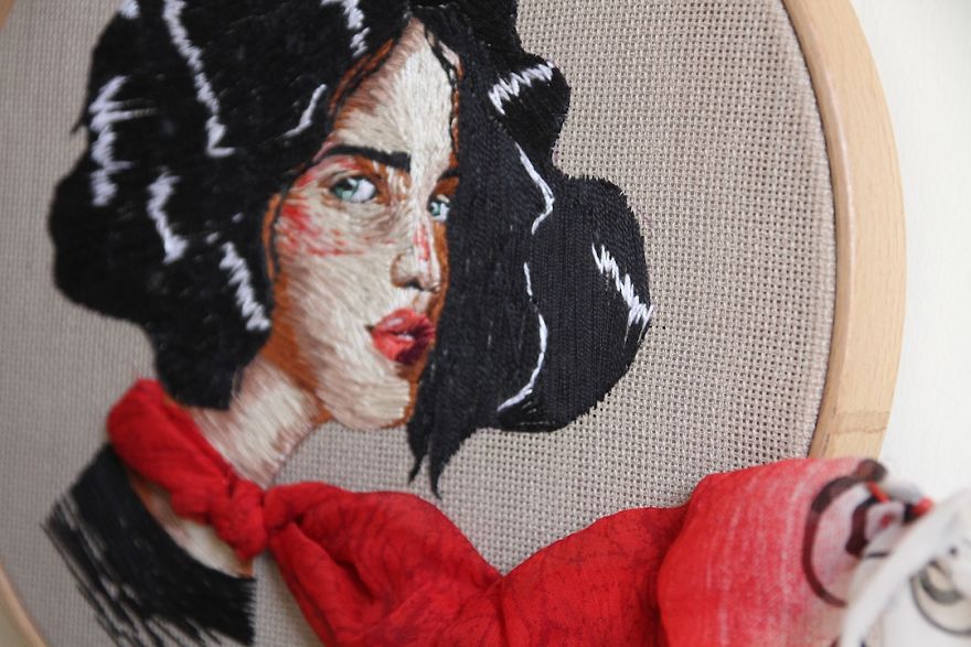 I "Illustrate" People Using Needle And Thread