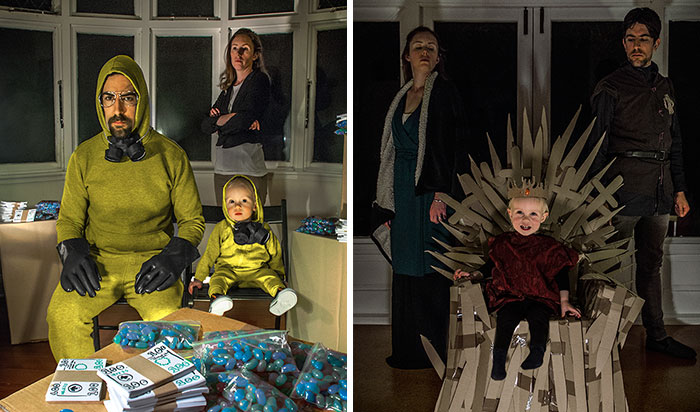2-Year-Old Son And His Parents Recreate Famous Movie Scenes Using Cardboard Boxes