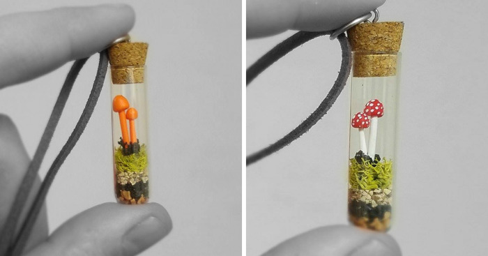 I Made These Cute Mini Mushroom Pendants
