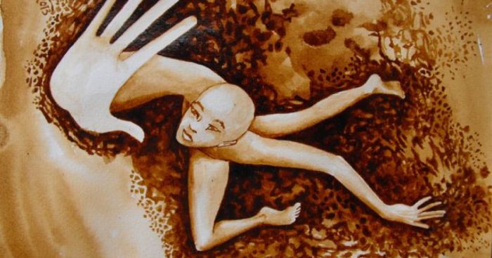 I Use Cofee To Paint My Vertigo And Delusions