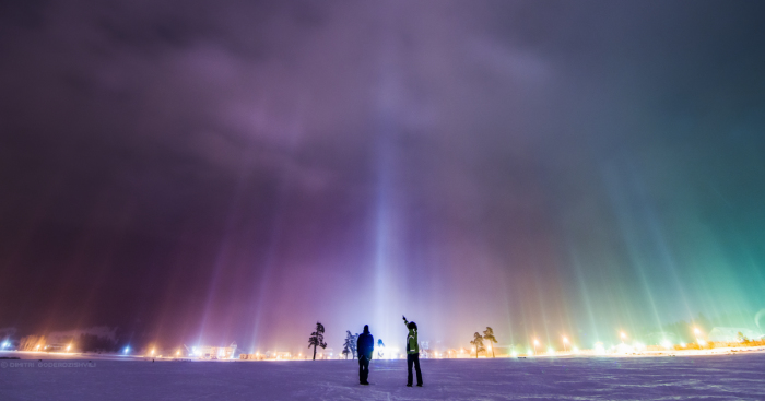 I Shot Extremely Rare Atmospheric Phenomenon Called Light Pillars