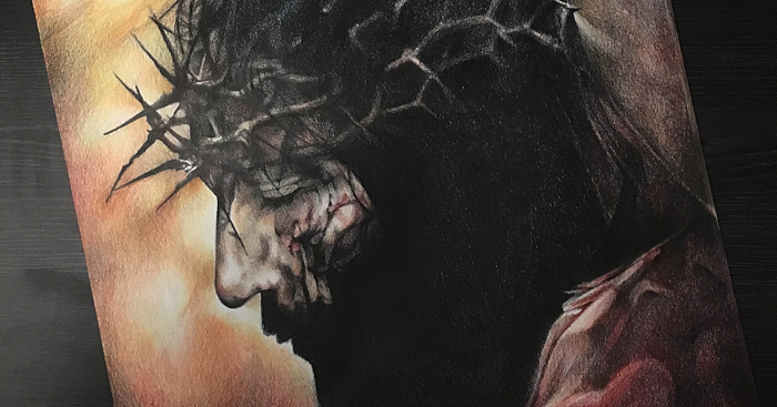 The Passion Of Christ – A Movie Poster Recreated With Colored Pencils
