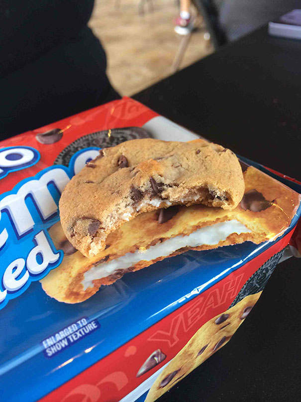 Chips Ahoy Filled With Oreo Creme. More Like Chips Ahoy Filled With Chips Ahoy