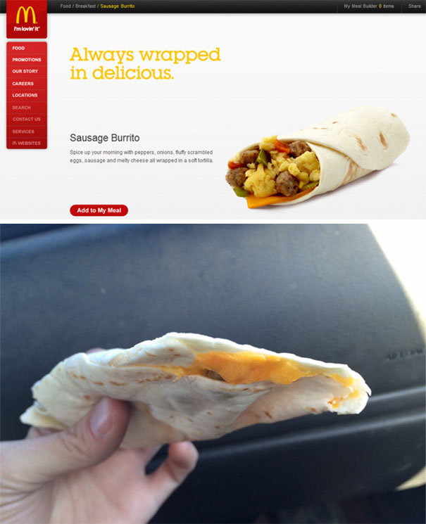 McDonalds Breakfast Sausage Burrito