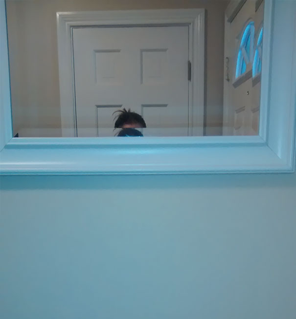 I Am 5'1". I Asked My 6'2" Husband To Hang A Mirror For Me