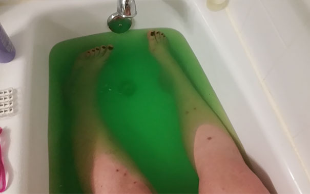 My Husband Gave Me A "Sexy" Bath Bomb For Valentines Day. Hearing Him Giggle About Ecto-Cooler Was Worth My Slightly Green Stained Skin