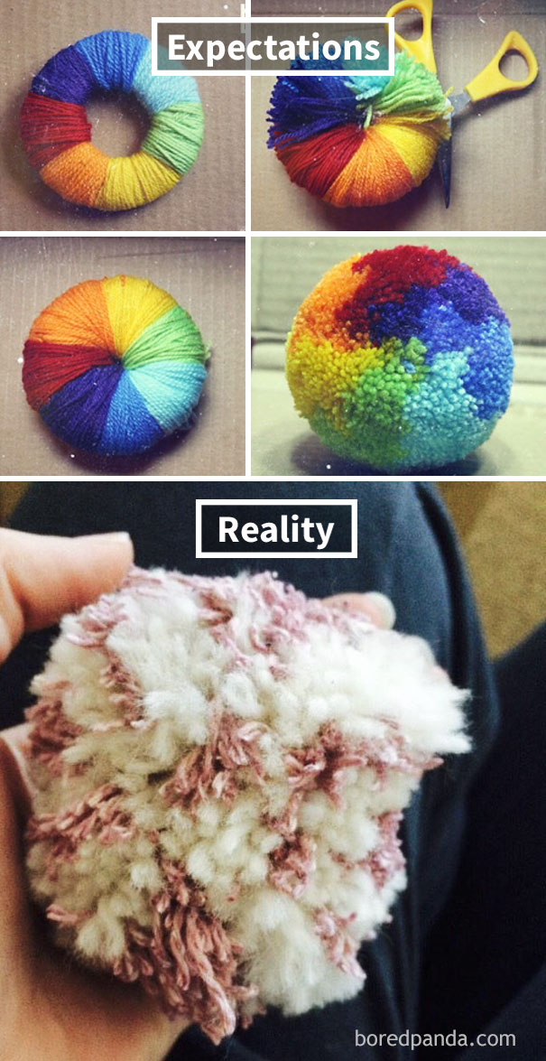 Multi Color Pompom Fail