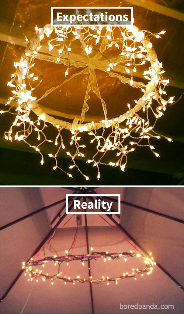 Hula Hoop Chandelier