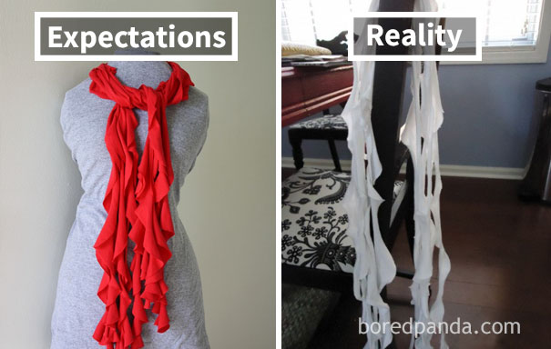 T-Shirt Ruffle Scarf Fail